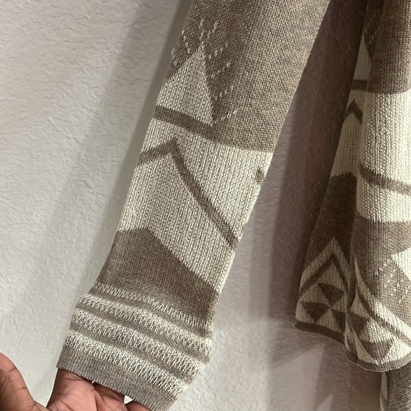 Bajee Collection By Becool Cardigan S/M Womens Tan Cream Long Sleeve Boho - Picture 9 of 11